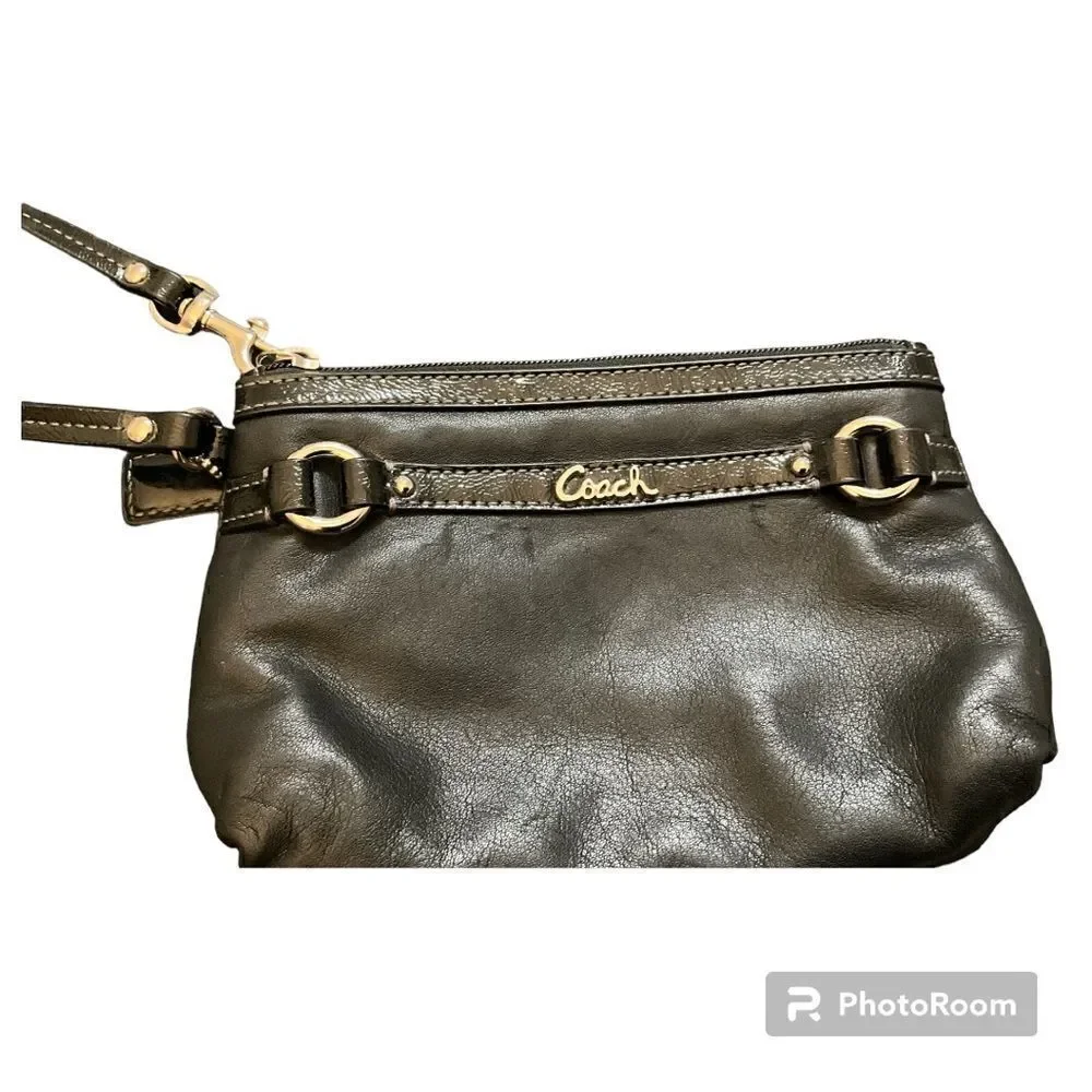 Coach black wristlet Preowned